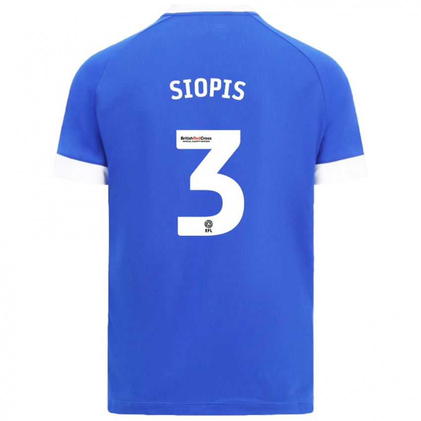 Niño Camiseta Manolis Siopis #3 Azul Cielo 1ª Equipación 2024/25 La Camisa Argentina