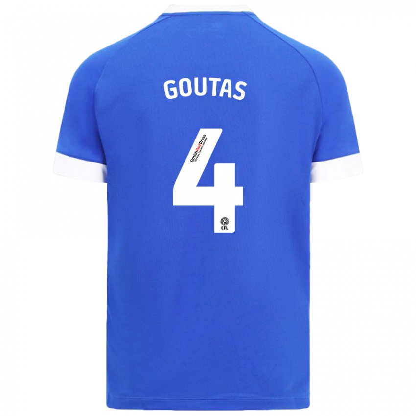 Niño Camiseta Dimitrios Goutas #4 Azul Cielo 1ª Equipación 2024/25 La Camisa Argentina