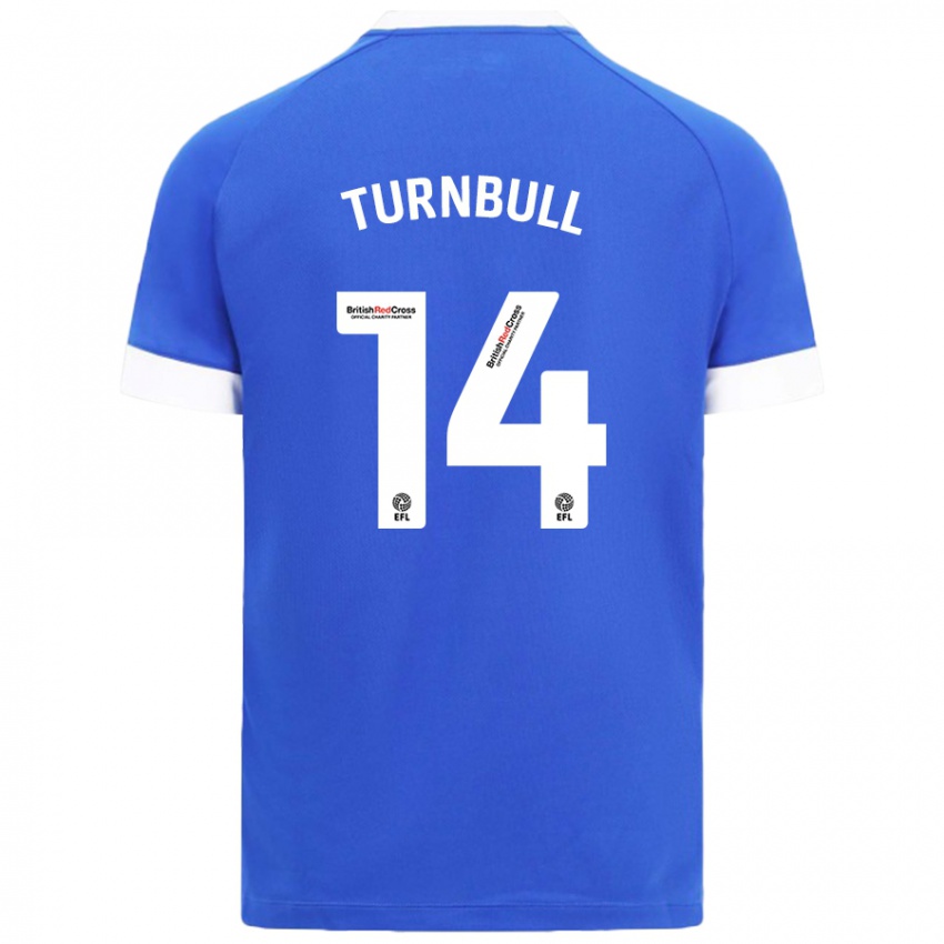 Niño Camiseta David Turnbull #14 Azul Cielo 1ª Equipación 2024/25 La Camisa Argentina