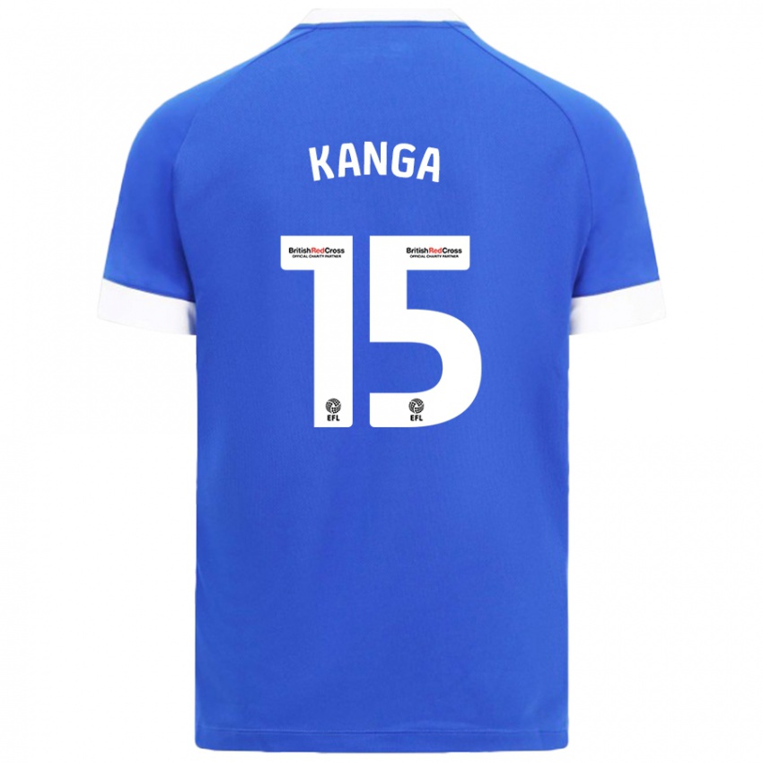 Niño Camiseta Wilfried Kanga #15 Azul Cielo 1ª Equipación 2024/25 La Camisa Argentina