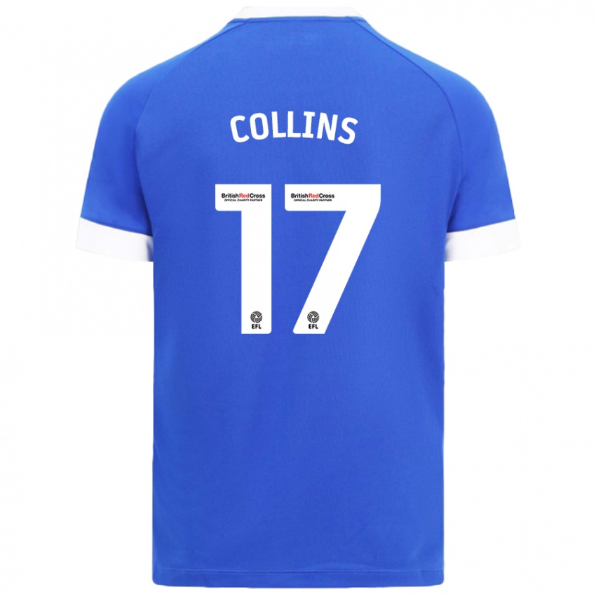 Niño Camiseta Jamilu Collins #17 Azul Cielo 1ª Equipación 2024/25 La Camisa Argentina