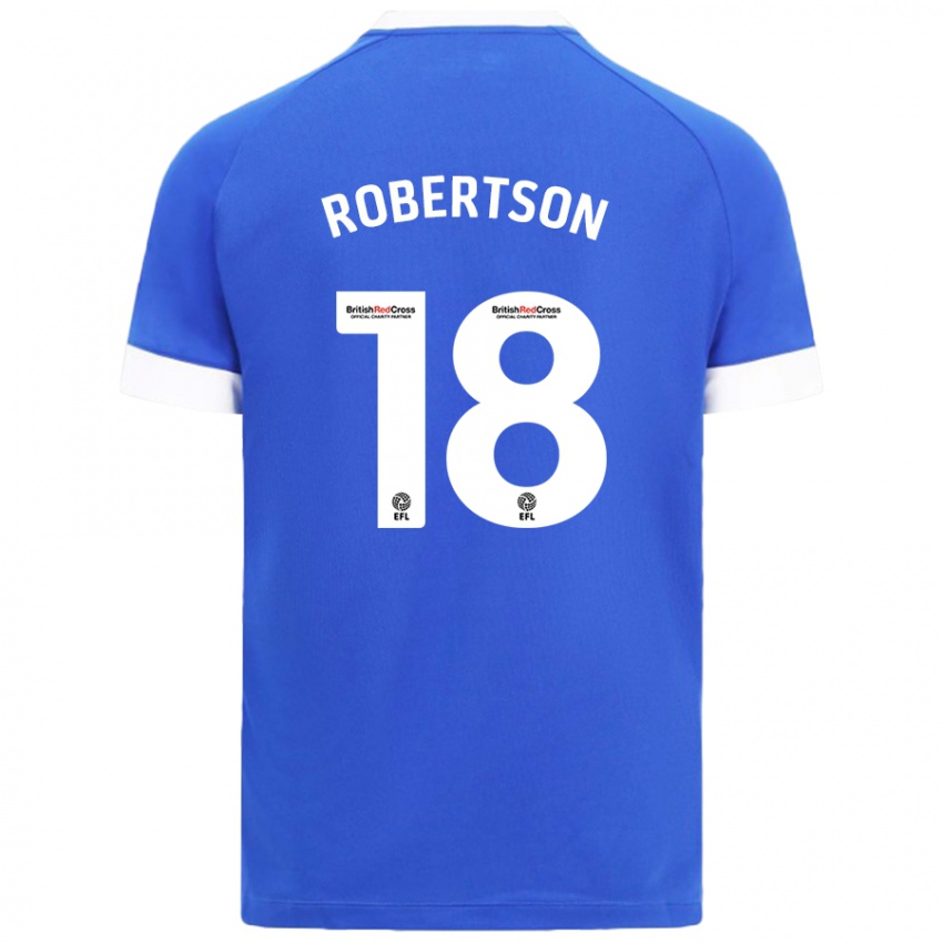 Niño Camiseta Alex Robertson #18 Azul Cielo 1ª Equipación 2024/25 La Camisa Argentina