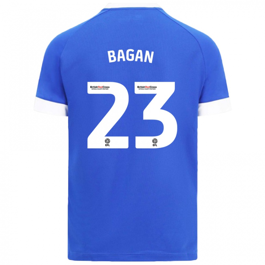 Niño Camiseta Joel Bagan #23 Azul Cielo 1ª Equipación 2024/25 La Camisa Argentina