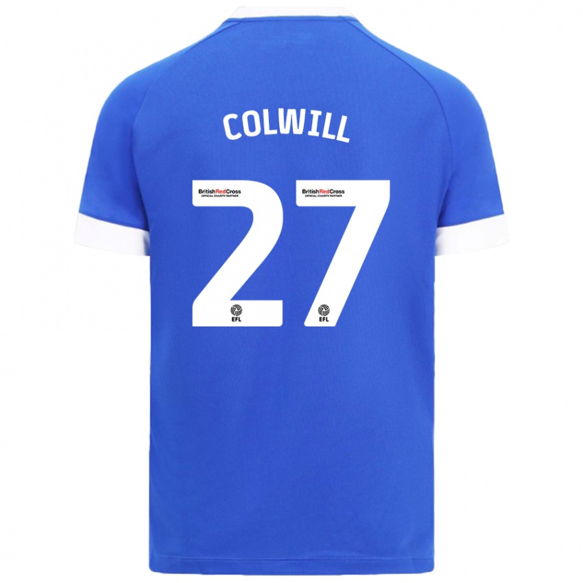 Niño Camiseta Rubin Colwill #27 Azul Cielo 1ª Equipación 2024/25 La Camisa Argentina