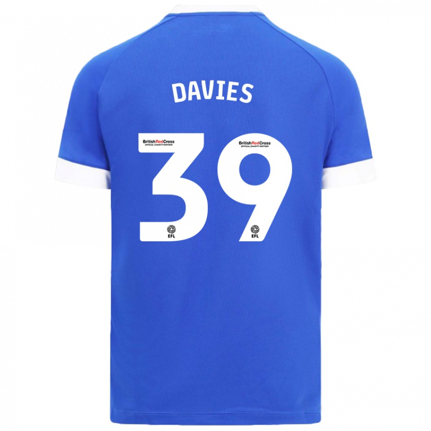 Niño Camiseta Isaak Davies #39 Azul Cielo 1ª Equipación 2024/25 La Camisa Argentina