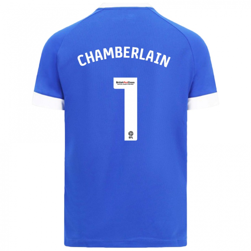 Niño Camiseta Ceryn Chamberlain #1 Azul Cielo 1ª Equipación 2024/25 La Camisa Argentina