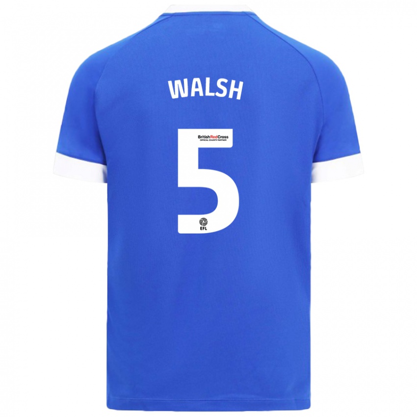 Niño Camiseta Siobhan Walsh #5 Azul Cielo 1ª Equipación 2024/25 La Camisa Argentina