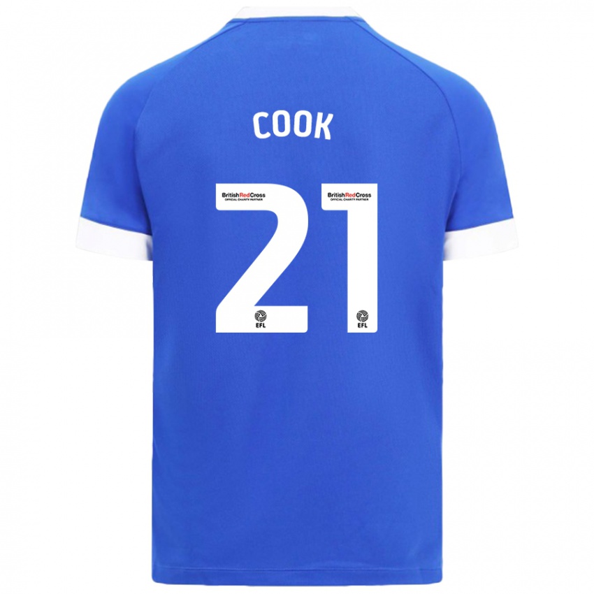 Niño Camiseta Mikayla Cook #21 Azul Cielo 1ª Equipación 2024/25 La Camisa Argentina