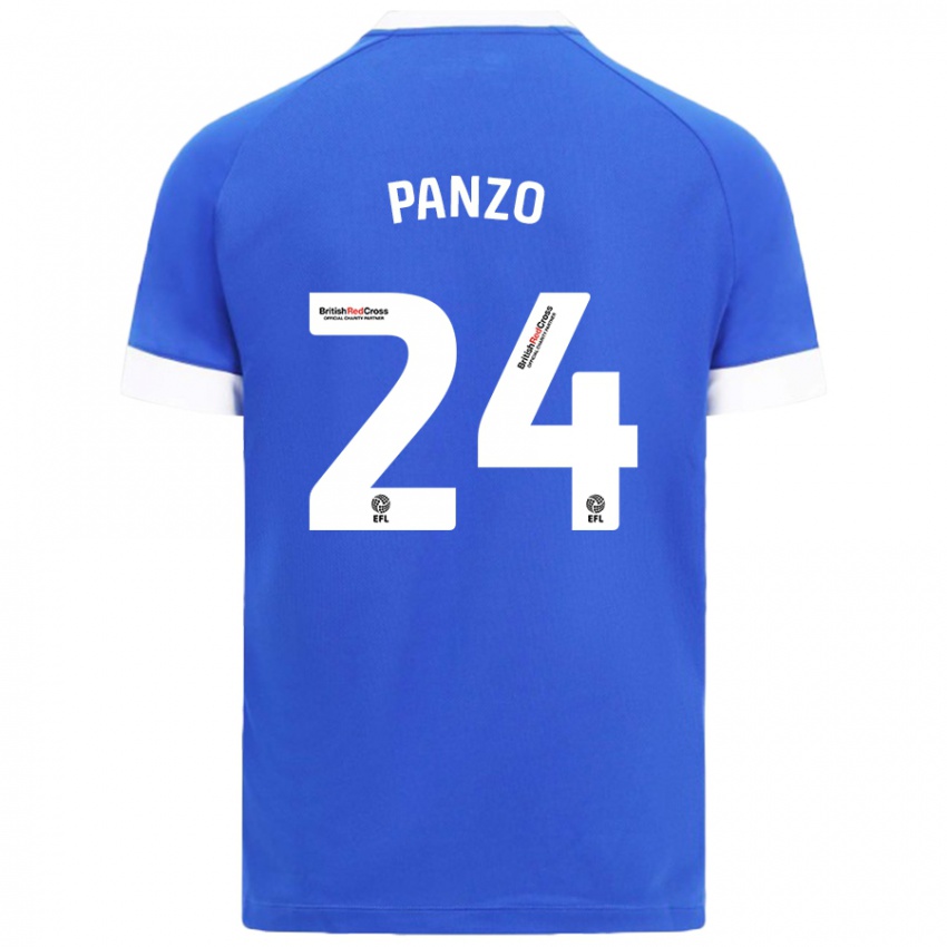 Niño Camiseta Jonathan Panzo #24 Azul Cielo 1ª Equipación 2024/25 La Camisa Argentina