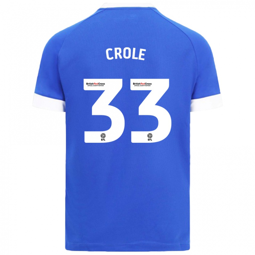 Niño Camiseta James Crole #33 Azul Cielo 1ª Equipación 2024/25 La Camisa Argentina