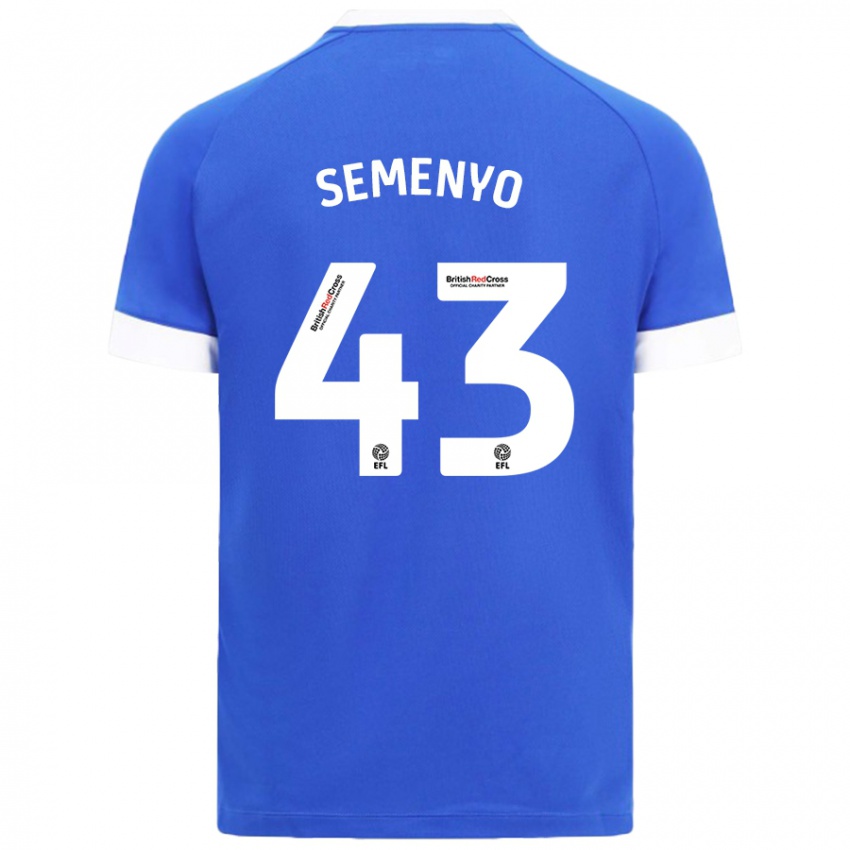 Niño Camiseta Jai Semenyo #43 Azul Cielo 1ª Equipación 2024/25 La Camisa Argentina