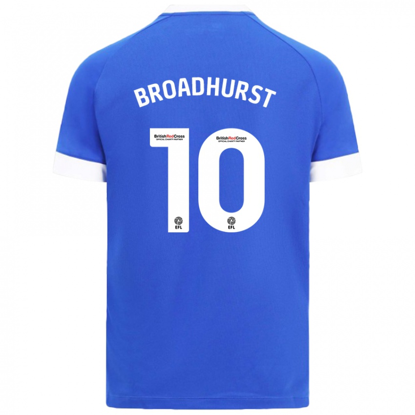 Niño Camiseta Danielle Broadhurst #10 Azul Cielo 1ª Equipación 2024/25 La Camisa Argentina