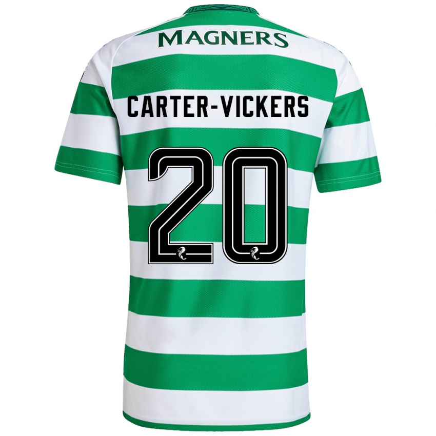 Niño Camiseta Cameron Carter-Vickers #20 Verde Blanco 1ª Equipación 2024/25 La Camisa Argentina