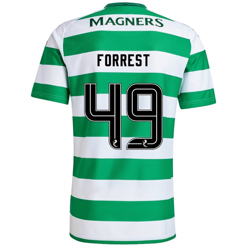 Niño Camiseta James Forrest #49 Verde Blanco 1ª Equipación 2024/25 La Camisa Argentina