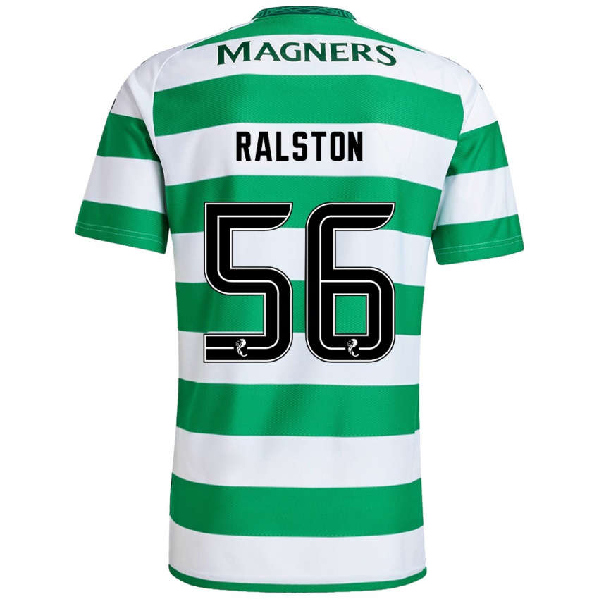 Niño Camiseta Anthony Ralston #56 Verde Blanco 1ª Equipación 2024/25 La Camisa Argentina