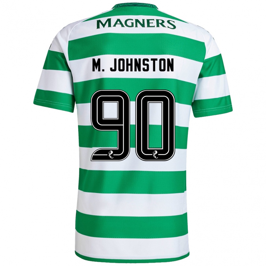 Niño Camiseta Mikey Johnston #90 Verde Blanco 1ª Equipación 2024/25 La Camisa Argentina