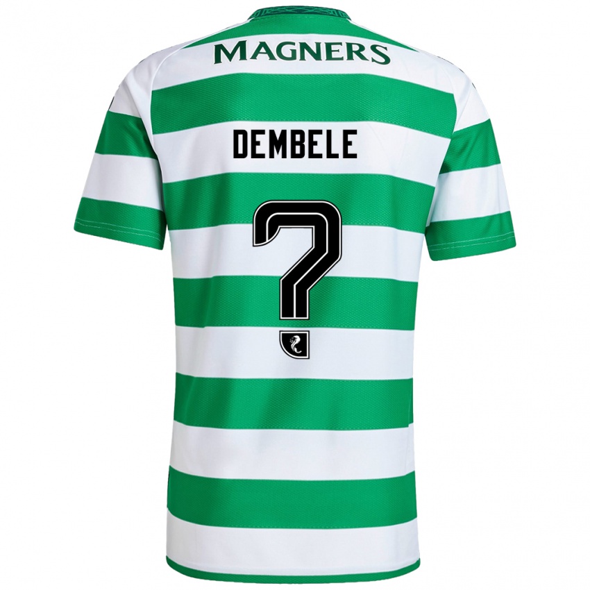 Niño Camiseta Hassan Dembele #0 Verde Blanco 1ª Equipación 2024/25 La Camisa Argentina