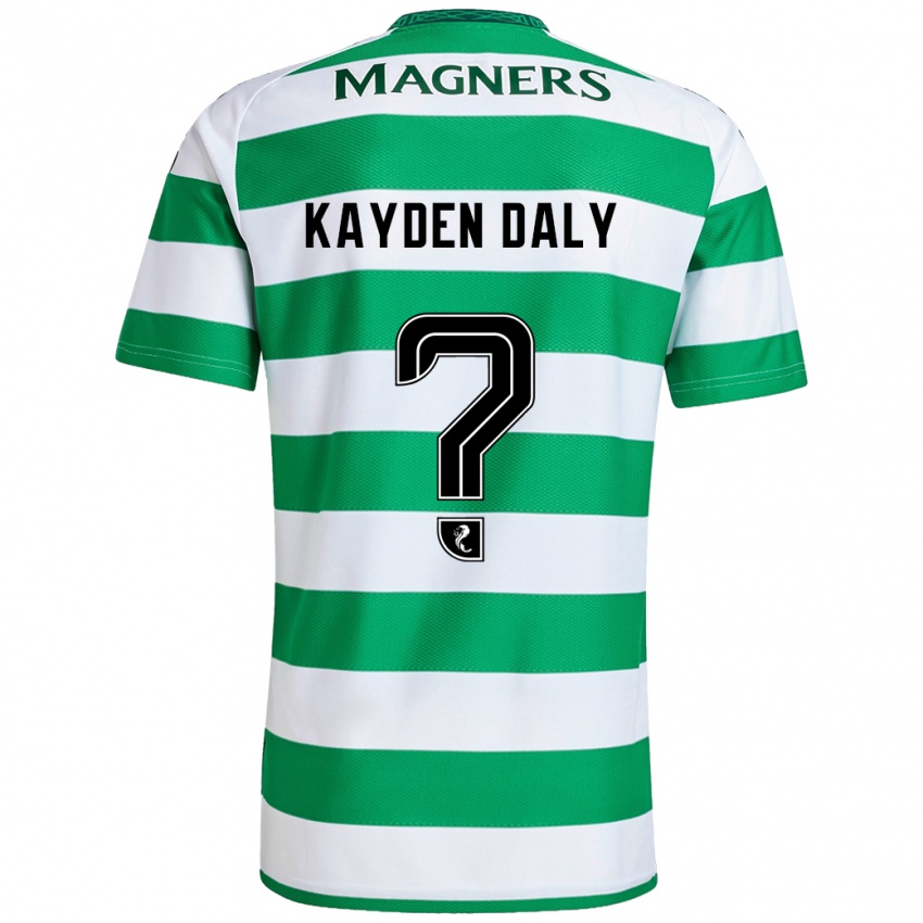 Niño Camiseta Kayden Daly #0 Verde Blanco 1ª Equipación 2024/25 La Camisa Argentina