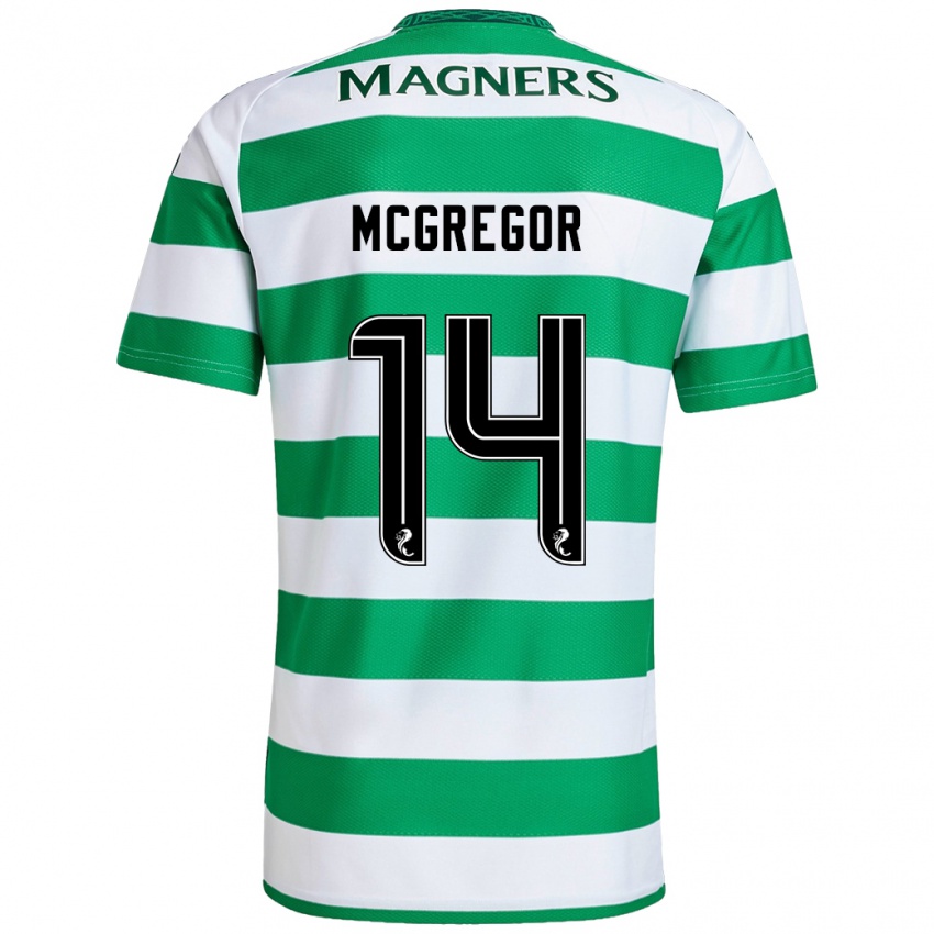 Niño Camiseta Shannon Mcgregor #14 Verde Blanco 1ª Equipación 2024/25 La Camisa Argentina