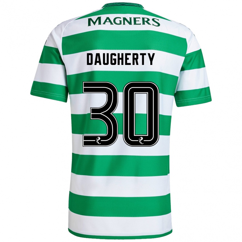 Niño Camiseta Kelsey Daugherty #30 Verde Blanco 1ª Equipación 2024/25 La Camisa Argentina