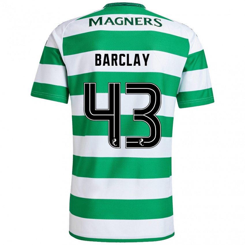 Niño Camiseta Lucy Barclay #43 Verde Blanco 1ª Equipación 2024/25 La Camisa Argentina