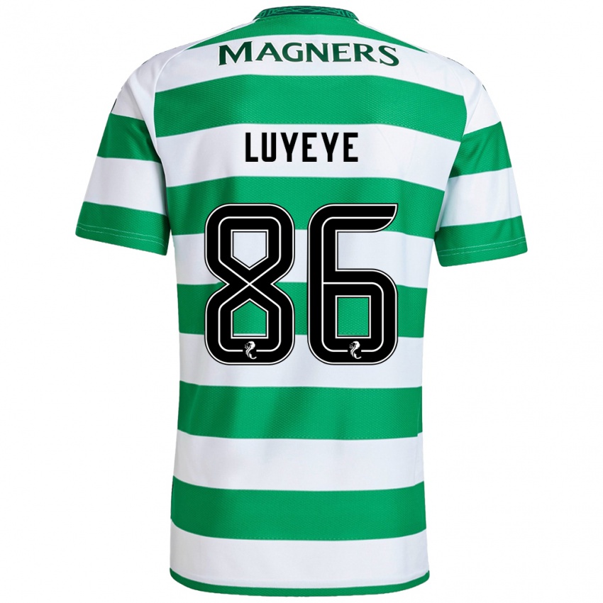 Niño Camiseta Benny-Jackson Luyeye #86 Verde Blanco 1ª Equipación 2024/25 La Camisa Argentina