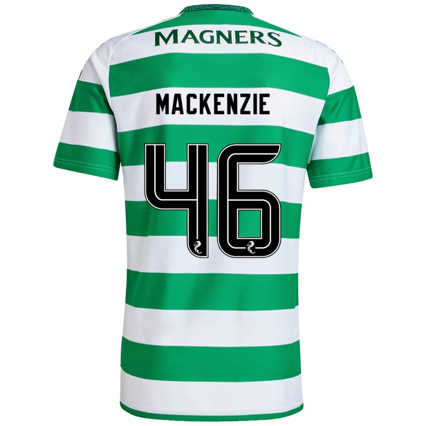 Niño Camiseta Magnus Mackenzie #46 Verde Blanco 1ª Equipación 2024/25 La Camisa Argentina