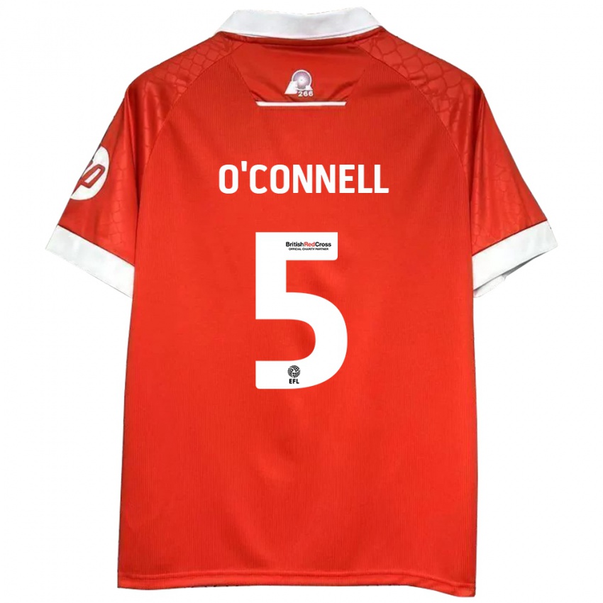 Niño Camiseta Eoghan O'connell #5 Rojo Blanco 1ª Equipación 2024/25 La Camisa Argentina