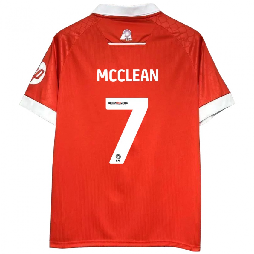 Niño Camiseta James Mcclean #7 Rojo Blanco 1ª Equipación 2024/25 La Camisa Argentina