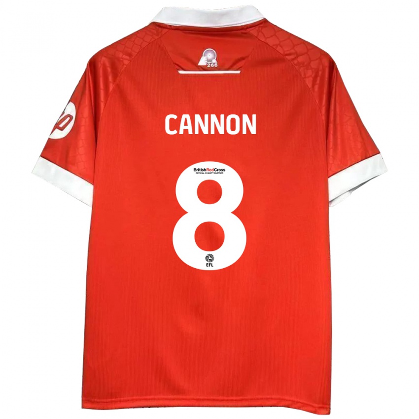 Niño Camiseta Andy Cannon #8 Rojo Blanco 1ª Equipación 2024/25 La Camisa Argentina