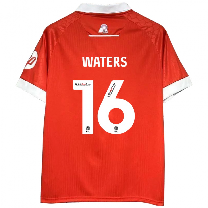 Niño Camiseta Billy Waters #16 Rojo Blanco 1ª Equipación 2024/25 La Camisa Argentina