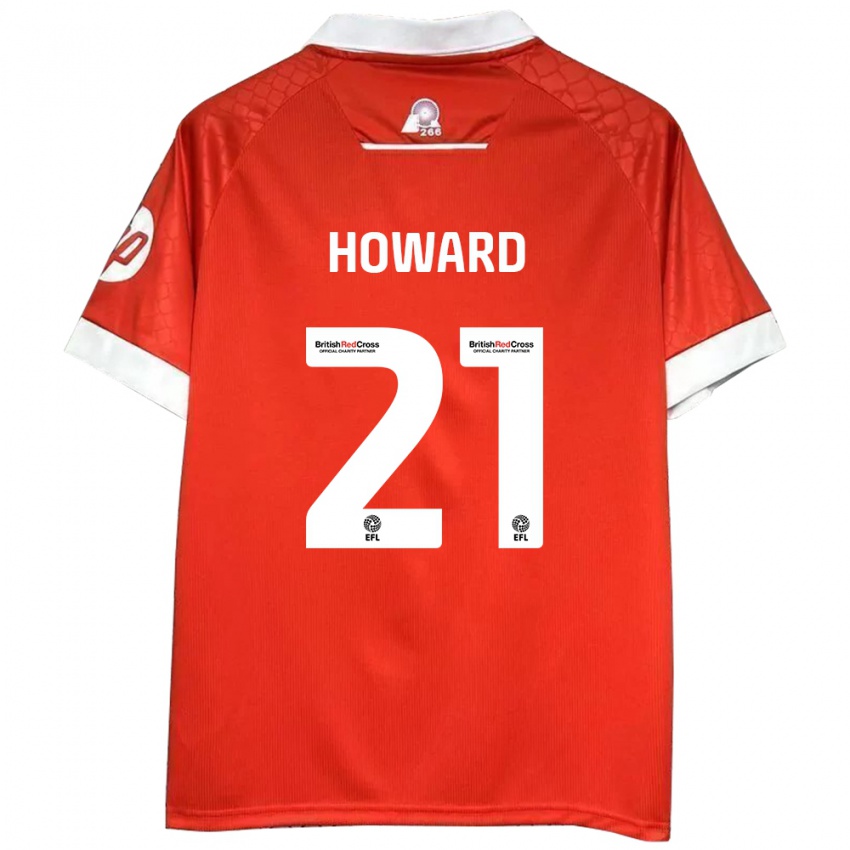 Niño Camiseta Mark Howard #21 Rojo Blanco 1ª Equipación 2024/25 La Camisa Argentina