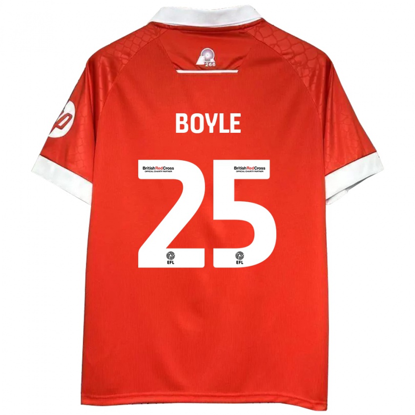 Niño Camiseta Will Boyle #25 Rojo Blanco 1ª Equipación 2024/25 La Camisa Argentina