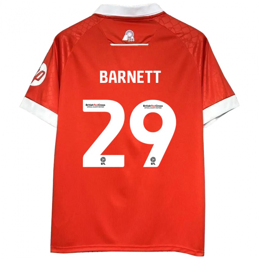 Niño Camiseta Ryan Barnett #29 Rojo Blanco 1ª Equipación 2024/25 La Camisa Argentina