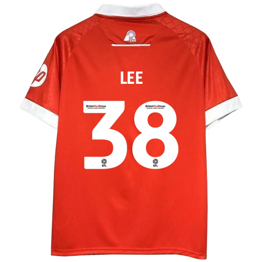 Niño Camiseta Elliot Lee #38 Rojo Blanco 1ª Equipación 2024/25 La Camisa Argentina