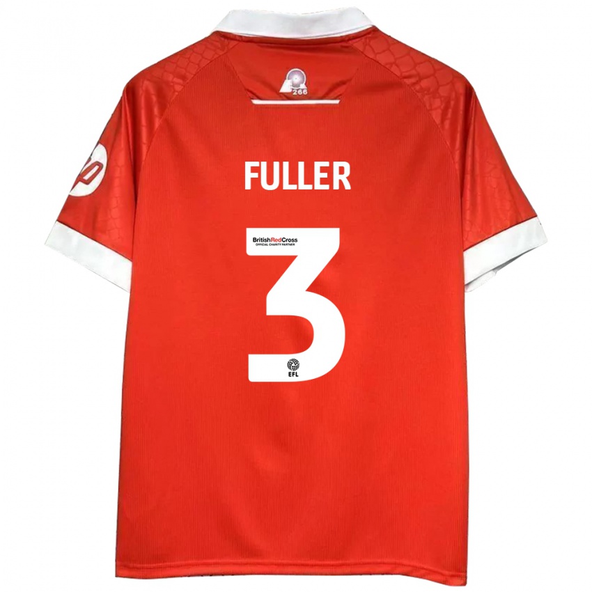 Niño Camiseta Olivia Fuller #3 Rojo Blanco 1ª Equipación 2024/25 La Camisa Argentina