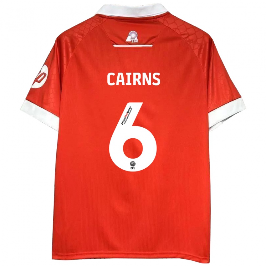 Niño Camiseta Brooke Cairns #6 Rojo Blanco 1ª Equipación 2024/25 La Camisa Argentina