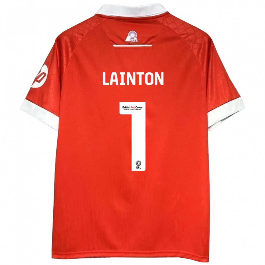 Niño Camiseta Rob Lainton #1 Rojo Blanco 1ª Equipación 2024/25 La Camisa Argentina