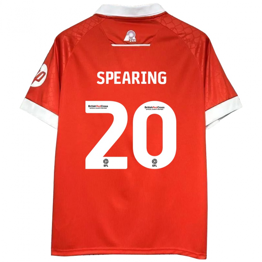 Niño Camiseta Natasha Spearing #20 Rojo Blanco 1ª Equipación 2024/25 La Camisa Argentina