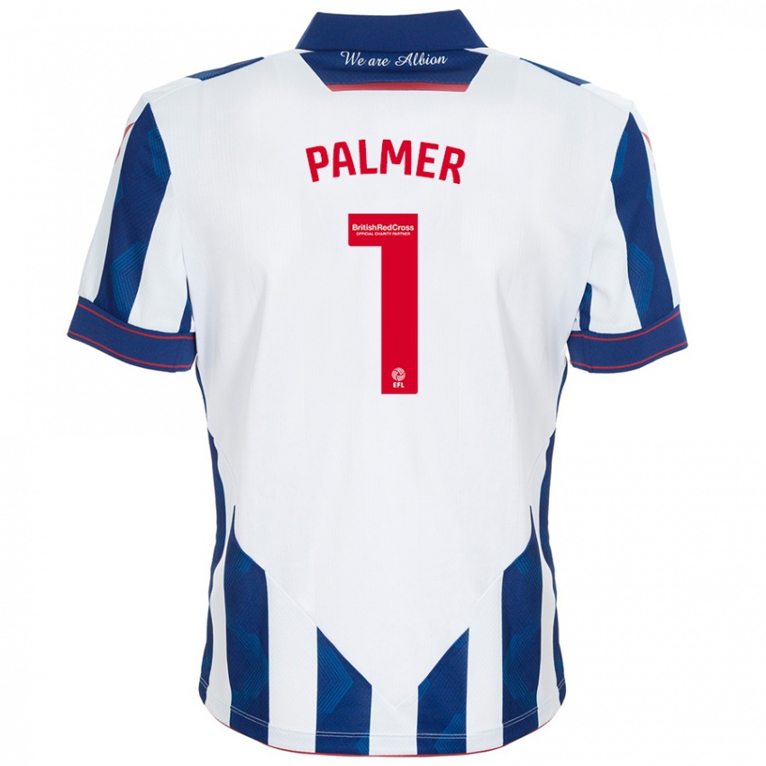 Niño Camiseta Alex Palmer #1 Blanco Azul Oscuro 1ª Equipación 2024/25 La Camisa Argentina