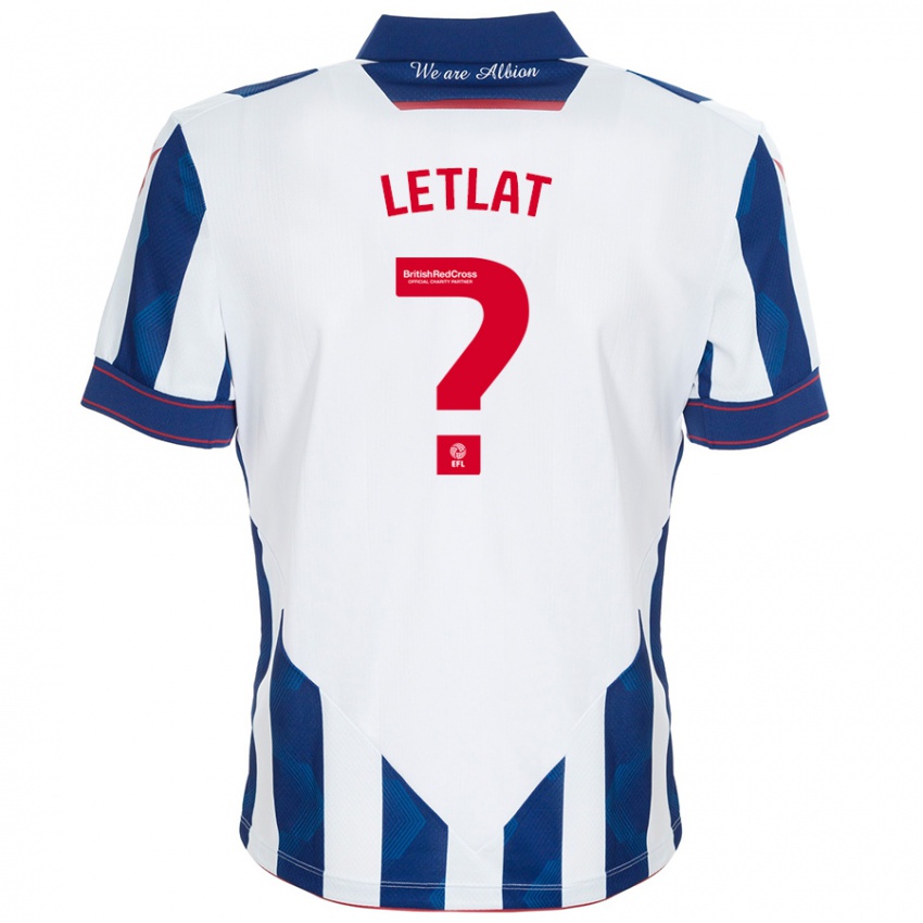 Niño Camiseta Adam Letlat #0 Blanco Azul Oscuro 1ª Equipación 2024/25 La Camisa Argentina