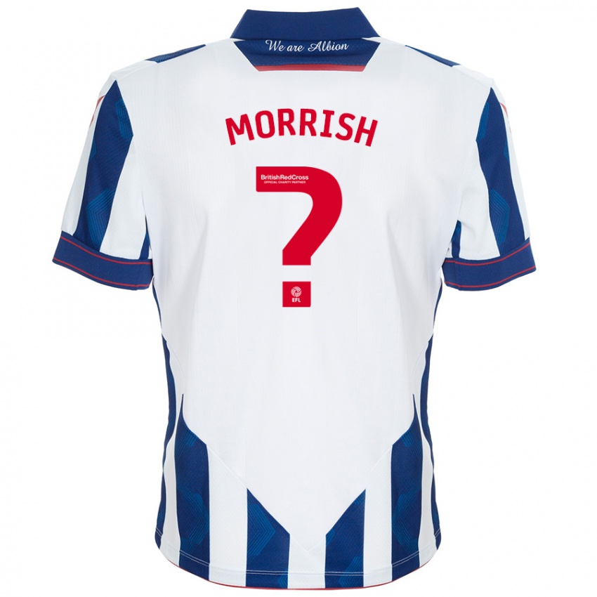 Niño Camiseta Rhys Morrish #0 Blanco Azul Oscuro 1ª Equipación 2024/25 La Camisa Argentina