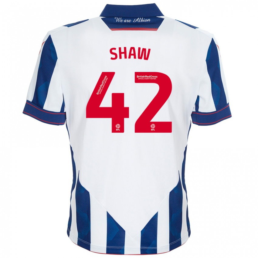 Niño Camiseta Josh Shaw #42 Blanco Azul Oscuro 1ª Equipación 2024/25 La Camisa Argentina