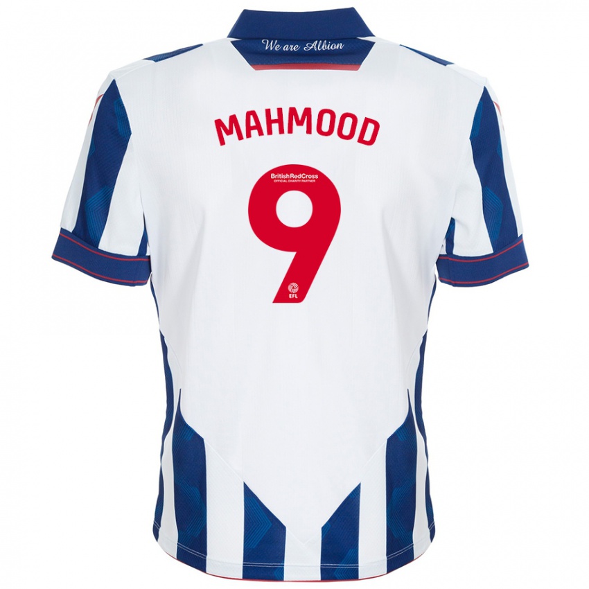 Niño Camiseta Mariam Mahmood #9 Blanco Azul Oscuro 1ª Equipación 2024/25 La Camisa Argentina