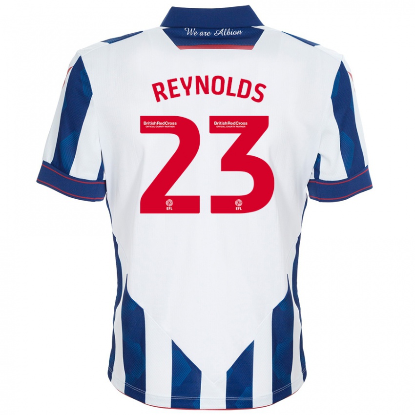 Niño Camiseta Taylor Reynolds #23 Blanco Azul Oscuro 1ª Equipación 2024/25 La Camisa Argentina