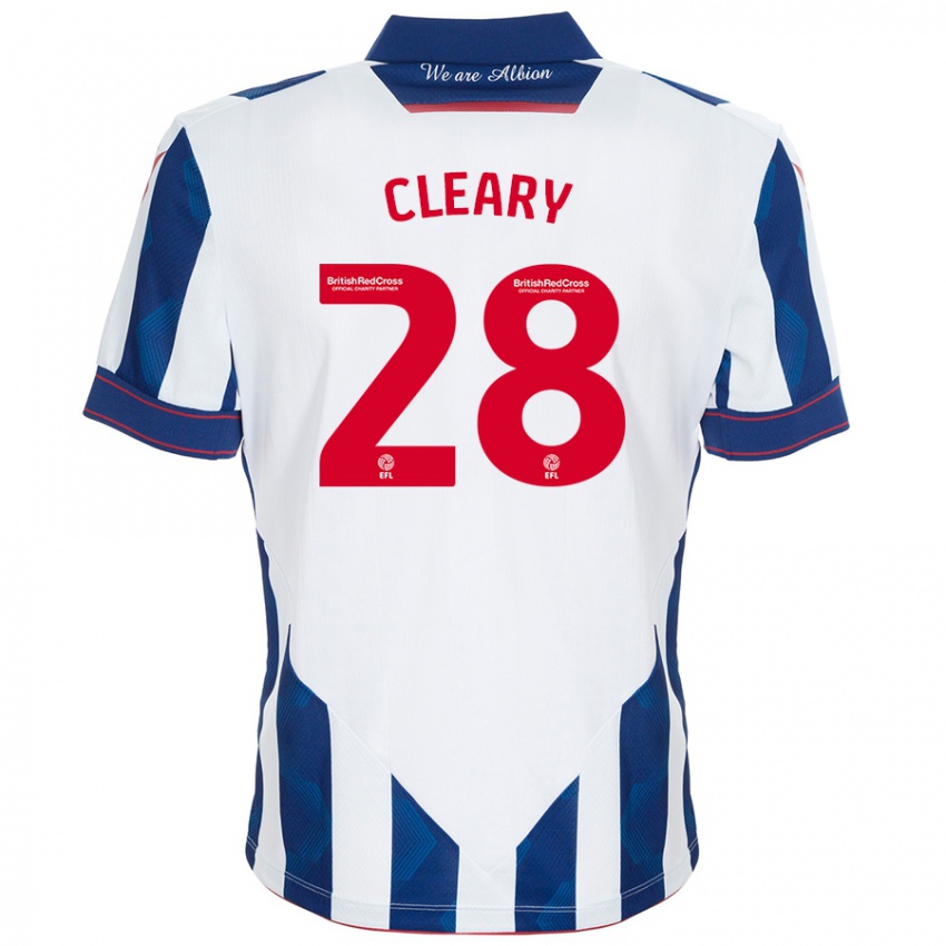 Niño Camiseta Reyes Cleary #28 Blanco Azul Oscuro 1ª Equipación 2024/25 La Camisa Argentina