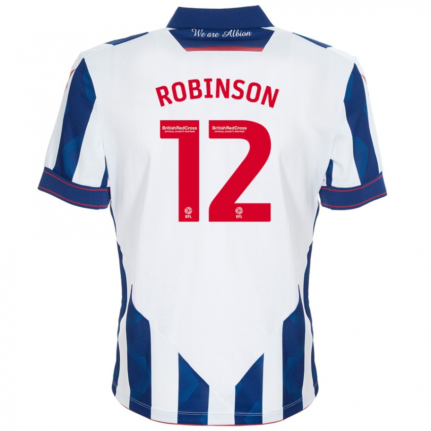 Niño Camiseta Leanne Robinson #12 Blanco Azul Oscuro 1ª Equipación 2024/25 La Camisa Argentina