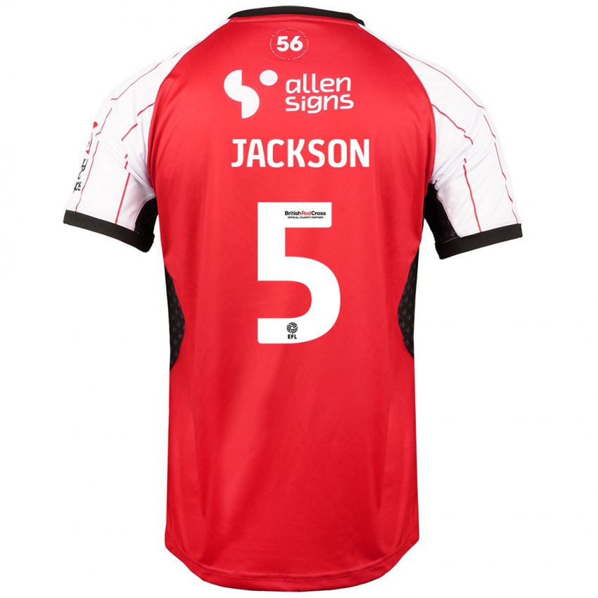 Niño Camiseta Adam Jackson #5 Blanco 1ª Equipación 2024/25 La Camisa Argentina