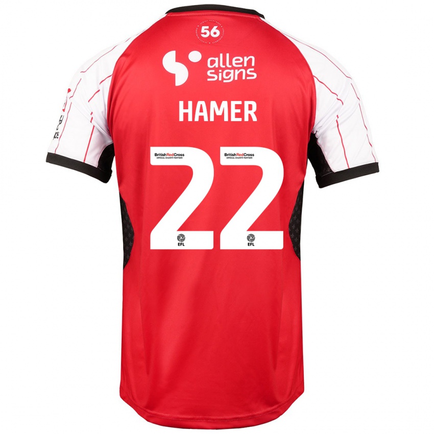 Niño Camiseta Tom Hamer #22 Blanco 1ª Equipación 2024/25 La Camisa Argentina