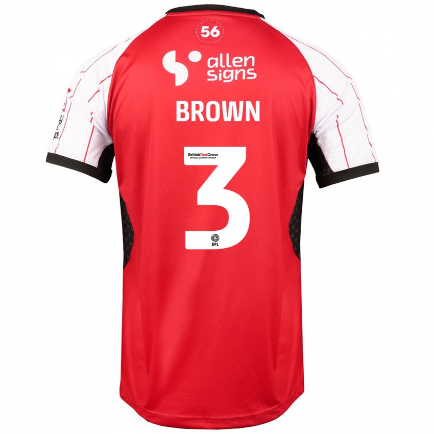 Niño Camiseta Jaden Brown #3 Blanco 1ª Equipación 2024/25 La Camisa Argentina